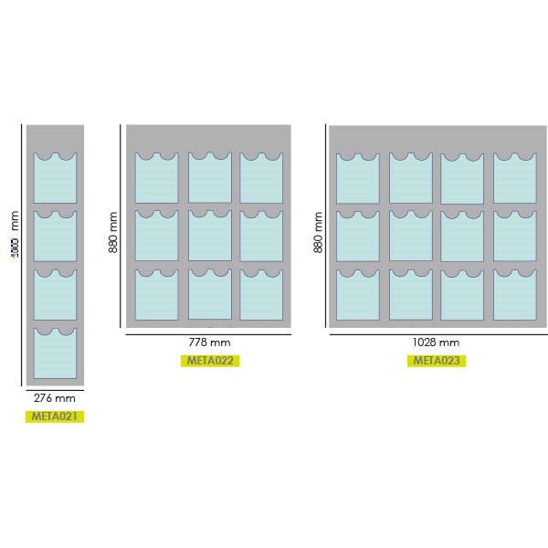adv-smart Porta Depliant Brochure da parete A4 verticale 21x30 cm -  Espositore in Plexiglass con fissaggi in acciaio : : Casa e cucina
