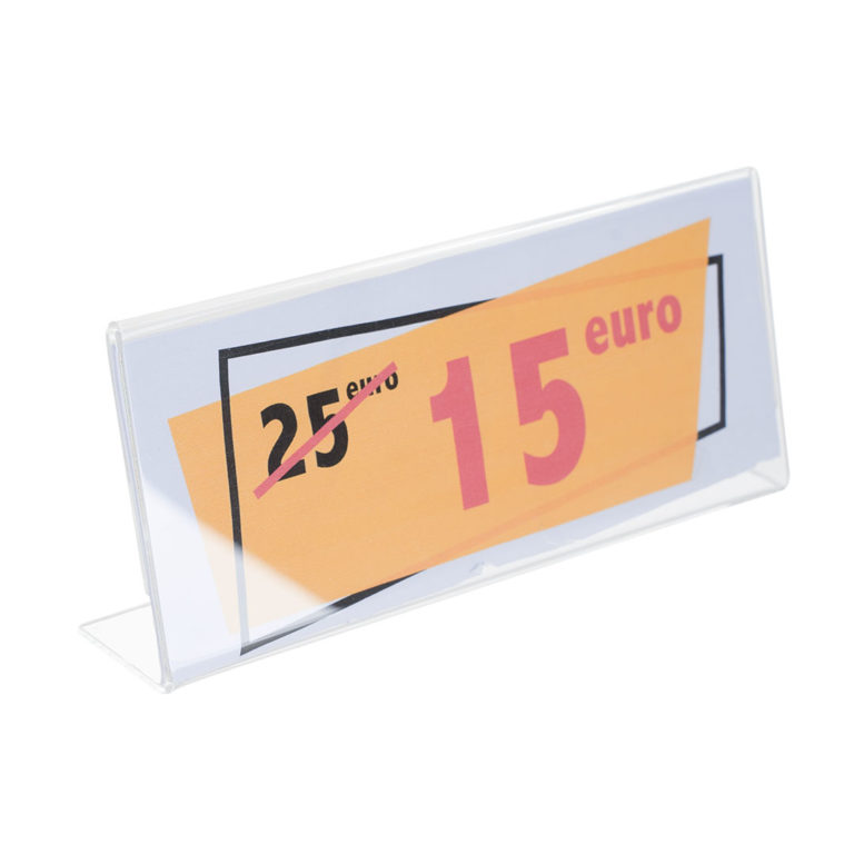 Porta avvisi con porta telecomando in plexiglass trasparente, formato A4,  22 x h 32,5 cm - Amonn
