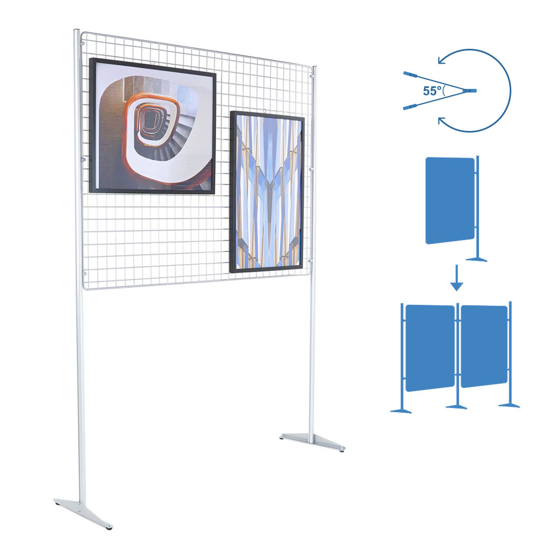 Pannello Espositivo per Mostre con Griglia Metallica