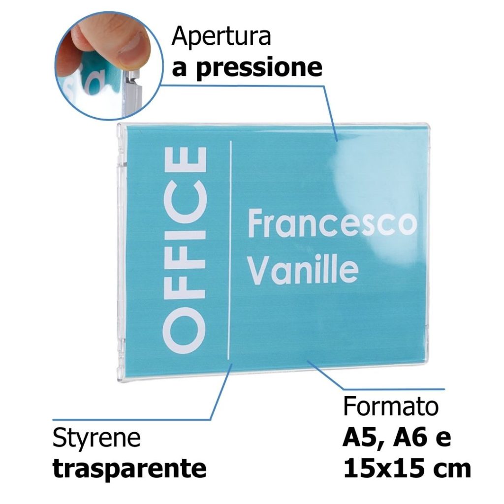 segnaletica interna targa in styrene